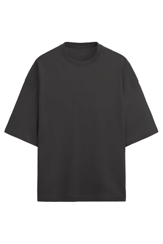Terry Cotton Oversized T-Shirt (Venom Black)