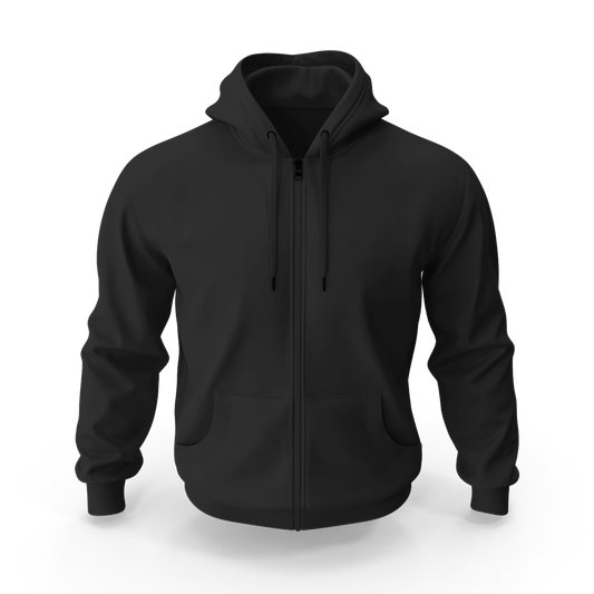 Unisex Hooded Zipper (Venom Black)